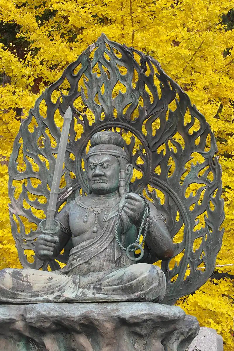 Fierce guardian spirit at base of Mt. Sanjo-ga-take, Kii Peninsula